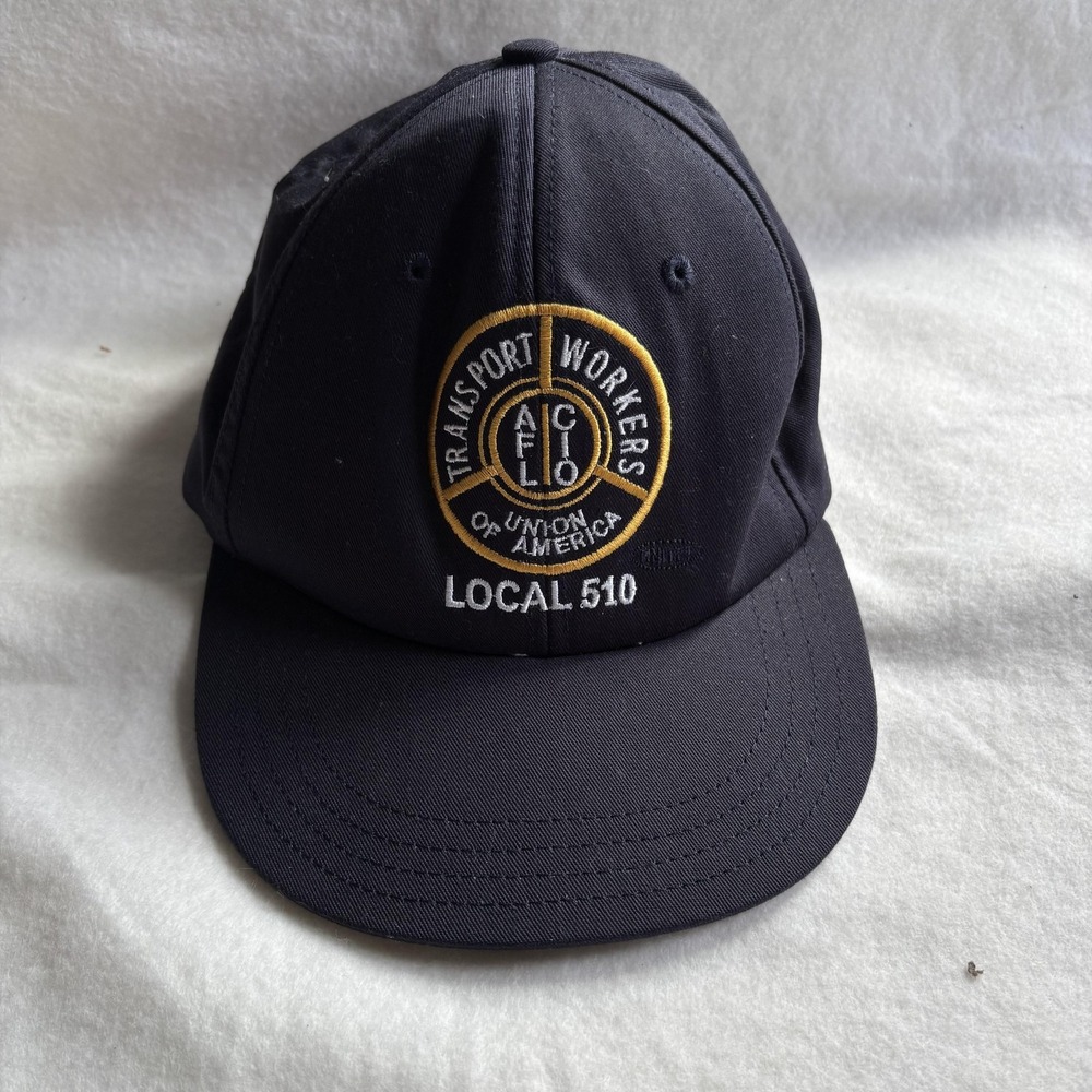 Transport Workers Unionwear Local 510 Hat Cap Strap Back Mens One Size Black